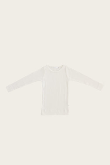 Jamie Kay Organic Essential Long Sleeve Top, Milk